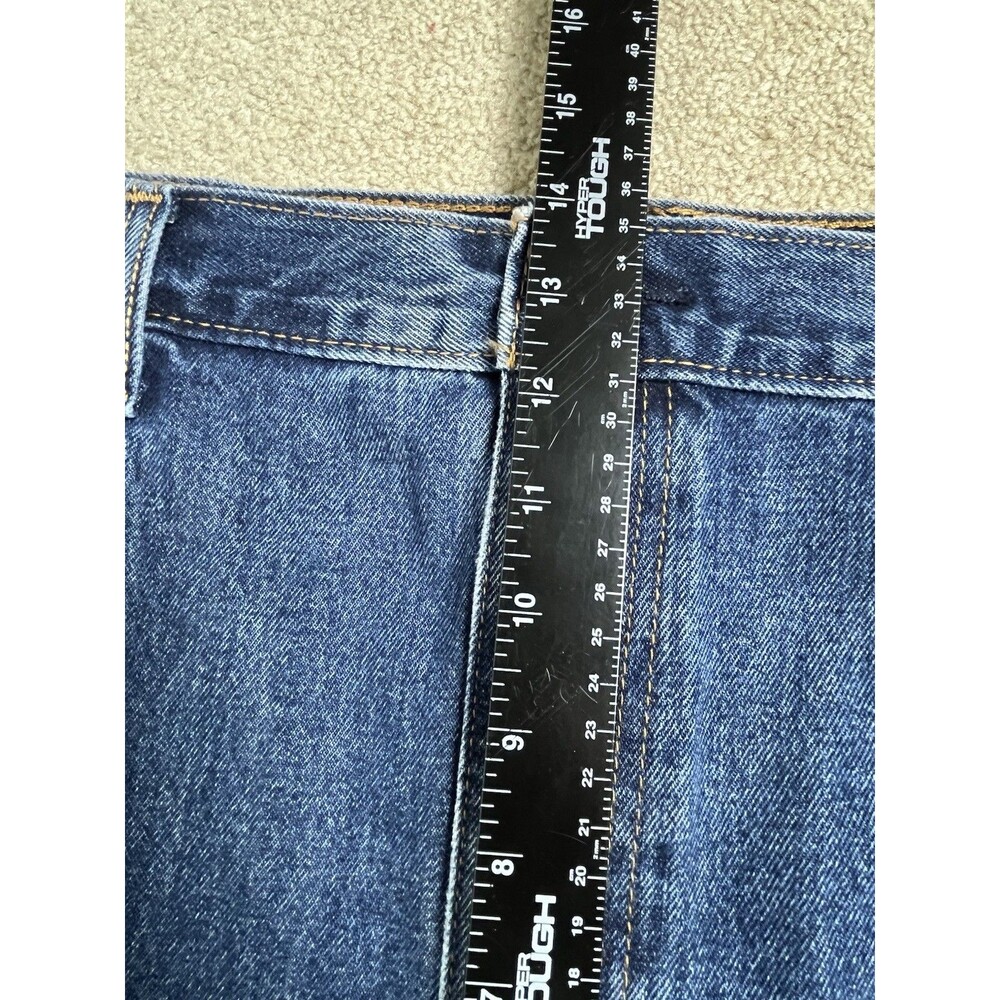 Levi's 505 Regular Fit Straight Leg Denim Blue Jeans Mens Size 42 x 29.5 EUC - Picture 9 of 11
